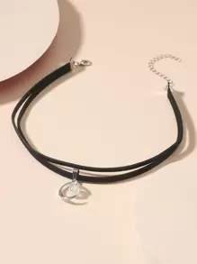 月亮和珠子墜飾頸鏈