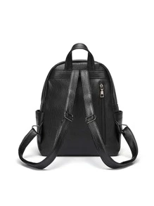 Ba lô Nữ màu trơn Có thể điều chỉnh được Mát mẻ - màu đen - Xem 2