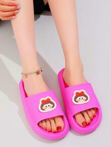 Chanclas banda única con diseño de figura - Rosa Fucsia - Ver 6