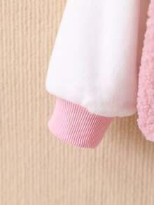 Toddler Girls Letter Patched Bomber Jacket - Pink - View 4