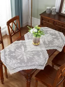 1 pieza Mantel con bordado floral