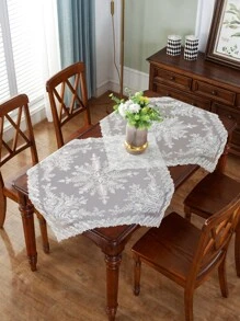 1 pieza Mantel con bordado floral