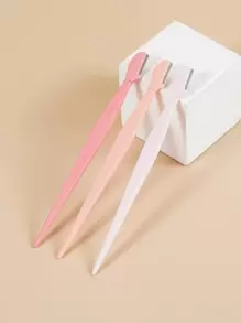 Dao Cạo Lông Mày Tay Cầm Thẳng Dụng Cụ Trang Điểm, 3 Dao Cạo Lông Cơ Thể, Dao Cạo Lông Mày Sắc Nét, Dao Cạo Lông Mày - Nhiều màu - Xem 1