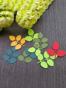 3 piezas Troquel de corte con diseño de hoja - Plateado - Ver 3