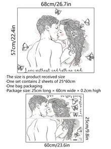 1pc Slogan & Figure Graphic Wall Sticker - Multicolor - View 5