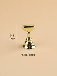 FULL BEAUTY 5入組透明亞克力指甲設計練習架，帶1入組底座支架磁性指甲架訓練指甲展示架DIY指甲水晶架美甲沙龍 - 金色 - 查看 5