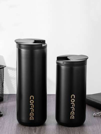 1pc Letter Graphic Insulated Tumbler Back To School