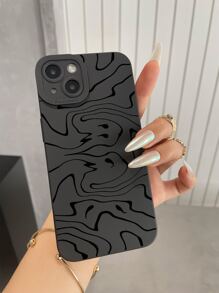 Funda de teléfono con patrón abstracto - Negro - Ver 2