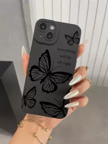 Butterfly Printed Phone Case Compatible With Apple IPhone 15/15Pro