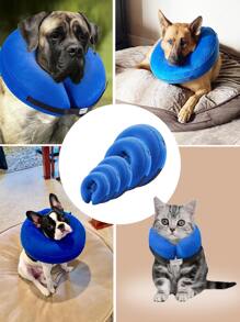 Protective Inflatable Collar For Dogs And Cats - Soft Pet Recovery Collar - Blue - View 3