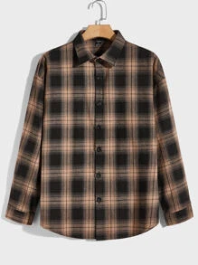 Manfinity Men Plaid Button Front Shirt - Multicolor - View 1