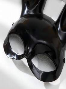 1pc Sexy Black Pp Decorated Half-face Bunny Girl Mask For Halloween And Daily Use For Women - Black - View 3