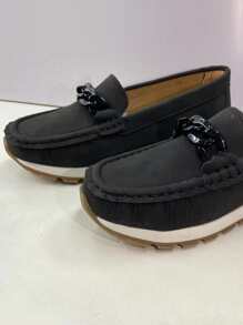 Giày bệt Nữ Chuỗi màu trơn Đúng mốt - màu đen - Xem 8