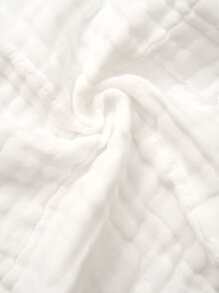 1pc Solid Color Baby Bib - White - View 2