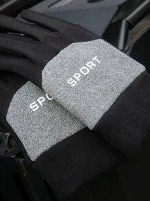 1雙字母圖案運動手套