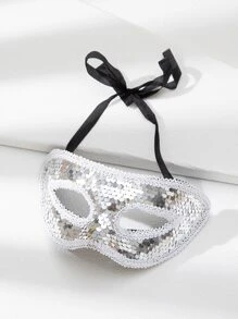 1 件女士化裝舞會裝飾銀色派對面具 - 銀色 - 查看 1