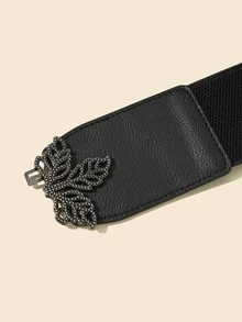 Đai khóa đối xứng hình lá - màu đen - Xem 3