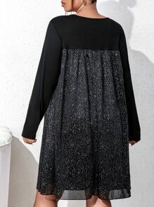 SHEIN LUNE Vestido smock brillante