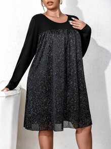 SHEIN LUNE Vestido smock brillante