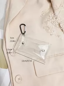 透明按扣翻盖超薄轻便现金身份证信用卡便携式口袋小口袋钱包短钱包简约休闲现代商务旅行生日礼物情人节礼物理想礼品袋礼物教师礼物学校用品学校用品教师礼物返校女士钱包迷你钱包钱包零钱包 - 無色 - 查看 4