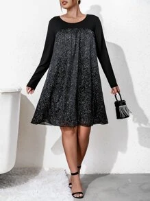 SHEIN LUNE Vestido smock brillante