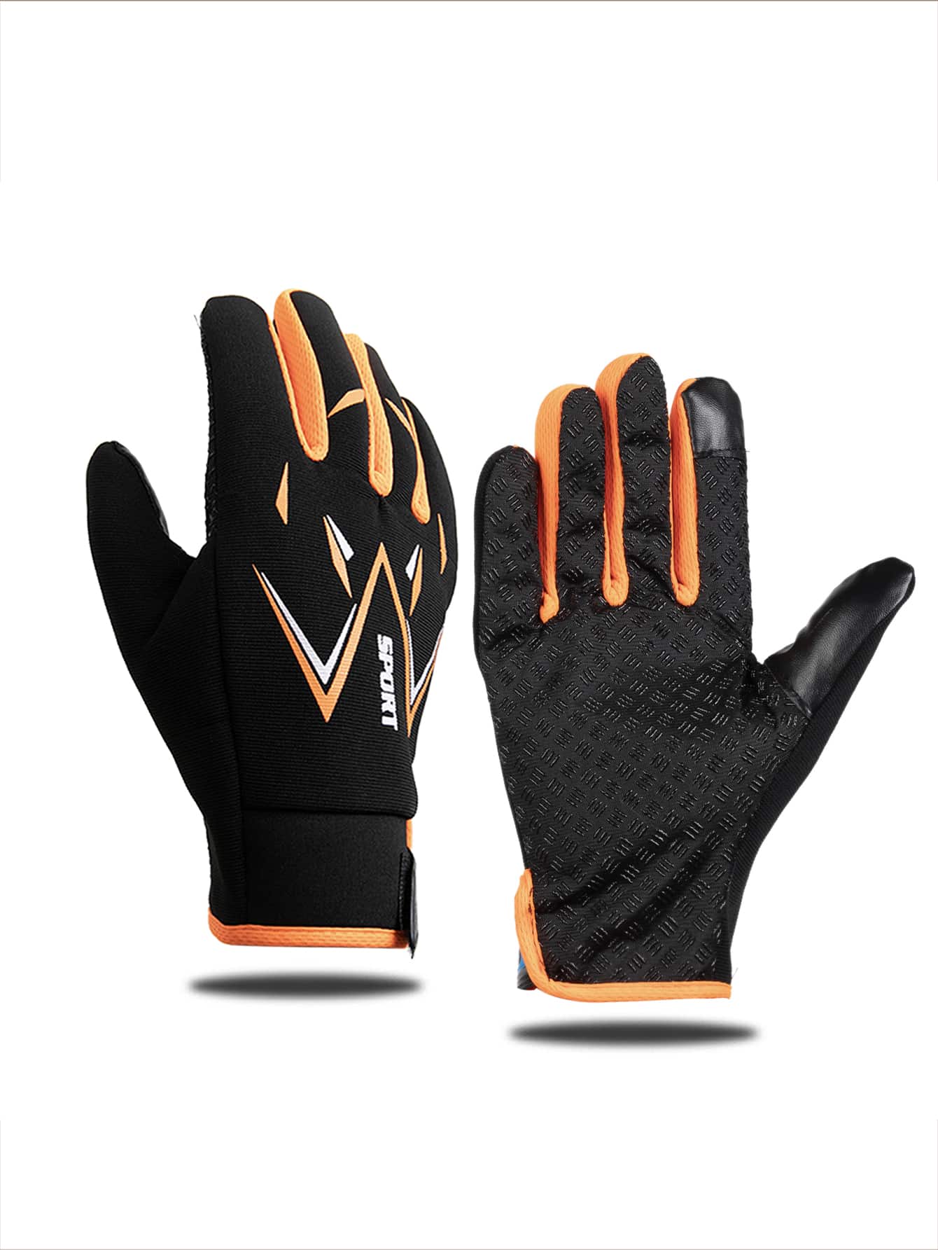 1 đôi găng tay thể thao đi xe đạp chống trượt - màu đen - Xem 1