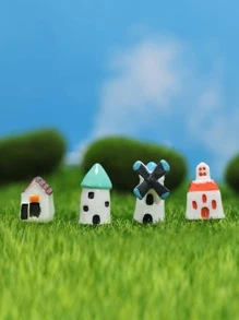 4 piezas Adorno casa jardín - Multicolor - Ver 1