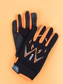 1 đôi găng tay thể thao đi xe đạp chống trượt - màu đen - Xem 2