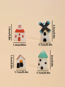 4 piezas Adorno casa jardín - Multicolor - Ver 3