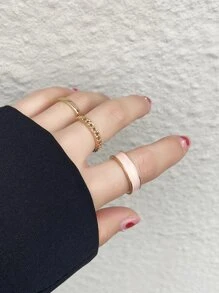 RINTOLER 3 chiếc nhẫn đơn giản - Nhiều màu - Xem 2