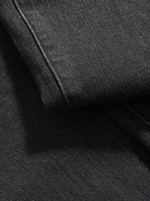 DAZY Skinny Jeans Without Belt - Black - View 4