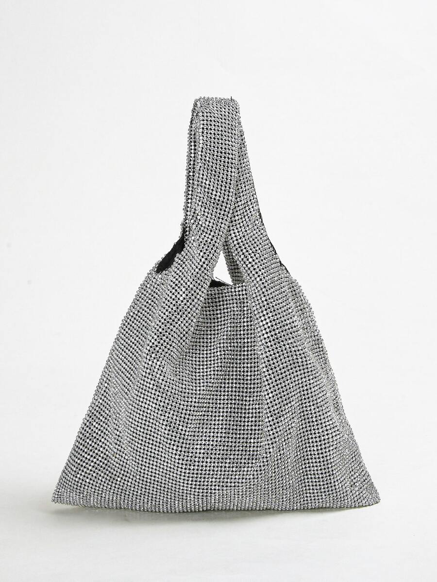 Túi Buổi Tối Trang Trí Rhinestone, Ví Cô Dâu Hoàn Hảo Cho Các Sự Kiện Tiệc Cưới, Vũ Hội & Tiệc - Bạc - Xem 1