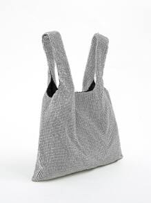 Túi Buổi Tối Trang Trí Rhinestone, Ví Cô Dâu Hoàn Hảo Cho Các Sự Kiện Tiệc Cưới, Vũ Hội & Tiệc - Bạc - Xem 3