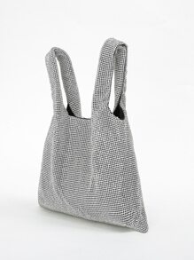 Túi Buổi Tối Trang Trí Rhinestone, Ví Cô Dâu Hoàn Hảo Cho Các Sự Kiện Tiệc Cưới, Vũ Hội & Tiệc - Bạc - Xem 5