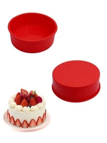 1pc, Cake Pan (''/6''/8'), Baking Cake Mold, Silicone Baking Pan, Oven Accessories, Baking Tools, Kitchen Gadgets, Kitchen Accessories, Home Kitchen Items