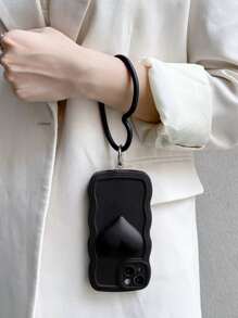 愛心裝飾手機殼附帶繩子