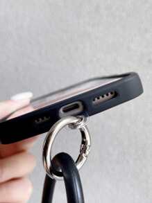 愛心裝飾手機殼附帶繩子