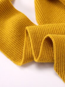 Solid Hooded Scarf - Yellow - View 5