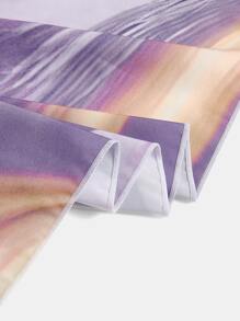 Marble Print Beach Blanket - Multicolor - View 4