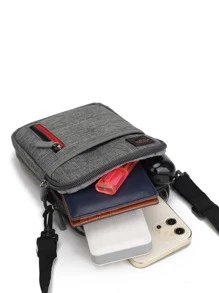 GAOLEMA A Casual And Fashionable Phone Case & Small Items Organizer Mini Shoulder Bag, Suitable For Both  For Daily Wear Or Outdoor Travel, Lightweight And Portable Halloween Christmas Winter Christmas Gifts Men Bag Sling Bag Crossbody Bag Bag For Men - Grey - View 4