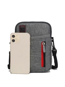 GAOLEMA A Casual And Fashionable Phone Case & Small Items Organizer Mini Shoulder Bag, Suitable For Both  For Daily Wear Or Outdoor Travel, Lightweight And Portable Halloween Christmas Winter Christmas Gifts Men Bag Sling Bag Crossbody Bag Bag For Men - Grey - View 5