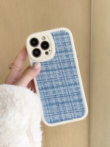 格紋手機殼 - 藍色 - 查看 1