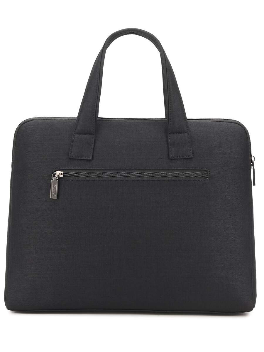 15inch Waterproof Men Large Capacity Canvas Laptop Handbag Briefcase, Gift For Father - Black - View 1
