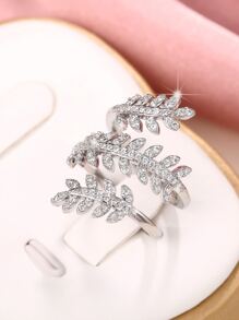 1 PC Elegant Cubic Zirconia Ring For Women For Valentine's Day Gift Wedding Engagement Anniversary Party Jewelry - Silver - View 9