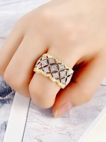 1pc Glamorous Cubic Zirconia Ring For Women For Valentine's Day Gift Wedding Jewelry,Mom,Mother,Mother's Day,Gift - Multicolor - View 6