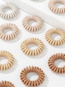 18pcs Solid Coil Wire Hair Tie - Multicolor - View 5