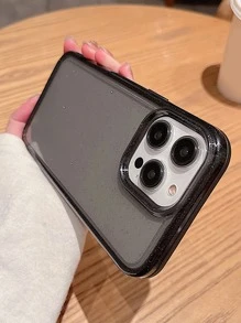 撞色框透明手機殼相容於 iPhone 15/15Pro/15Plus/15Promax - 黑色 - 查看 3