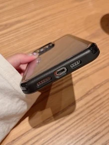 撞色框透明手機殼相容於 iPhone 15/15Pro/15Plus/15Promax - 黑色 - 查看 4