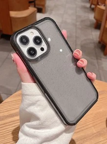 撞色框透明手機殼相容於 iPhone 15/15Pro/15Plus/15Promax - 黑色 - 查看 5