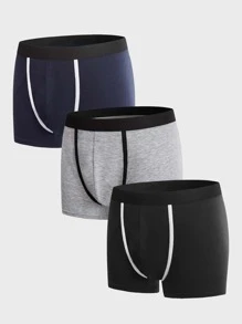 SHEIN Extended Sizes Hombres 3 piezas Calzoncillos boxer - Multicolor - Ver 1